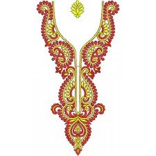 France Queen Style Yoke Embroidery Design France Queen Style Yoke Embroidery Design