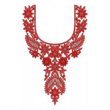 Boho Chic Neck Yoke Gala Sequin Embroidery Design Boho Chic Neck Yoke Gala Sequin Embroidery Design