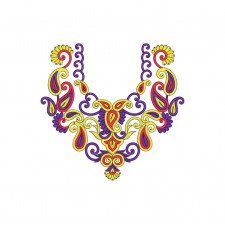 Flapper Dress Beautiful Neck Yoke Gala Embroidery Design