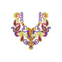 Flapper Dress Beautiful Neck Yoke Gala Embroidery Design