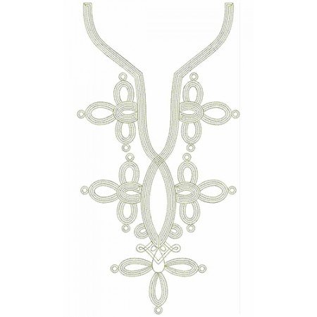 New Neck Embroidery Design DST 25933