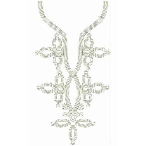New Neck Embroidery Design DST 25933
