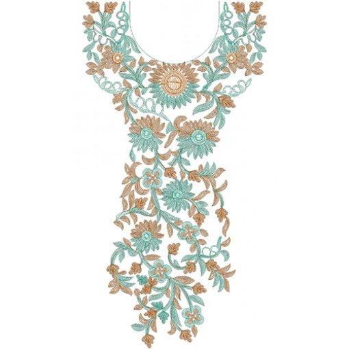 New Neck Embroidery Design DST 25925
