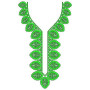 Boutique Style Printed Blouse Emboss Embroidery Design