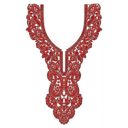 Exquisite Embroidery Design of Neck-Yoke-Gala Exquisite Embroidery Design of Neck-Yoke-Gala