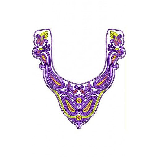 Necklace Style Bride Sequin Neck Yoke Gala Embroidery Design