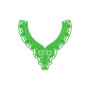 Fashion Jewelry Style Gold Thread Neck Embroidery Design