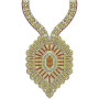 Crimson Designer Dress Embroidery Design