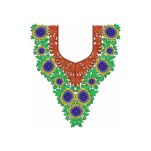 Tana Bana Dress Fashion Neck Embroidery Design