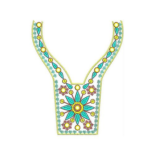 Fall Style Mexican Fashion Neck Embroidery Design