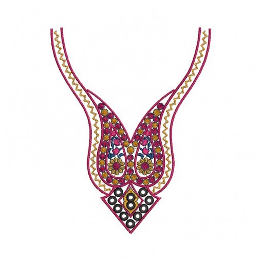 Designer Dress Neck Embroidery Designs