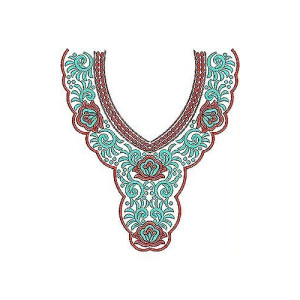 Khaleeji Style Neck Yoke Gala Embroidery Design