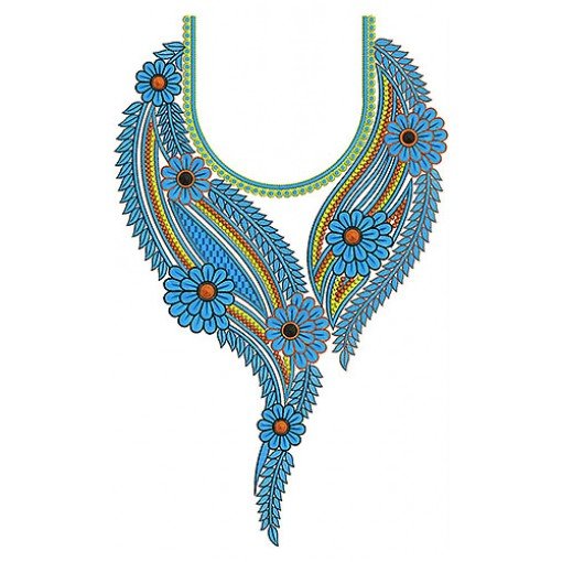 Beautiful Neck Machine Embroidery 3704 Beautiful Neck Machine Embroidery 3704