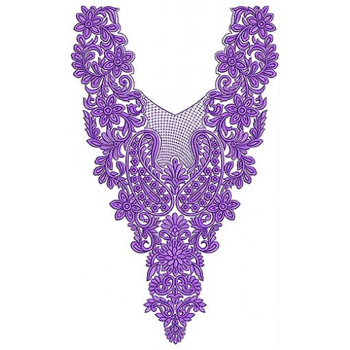 Cotton Fabric Neck Yoke Gala Embroidery Design Cotton Fabric Neck Yoke Gala Embroidery Design