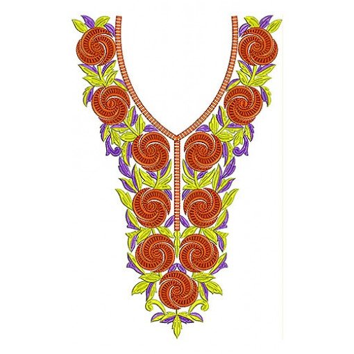 Dainty Look Orange Figure Embroidery Design Dainty Look Orange Figure Embroidery Design