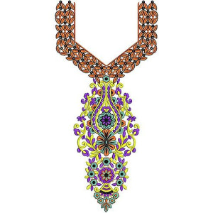 Strapless Embroidery Jalabiya Neck Design
