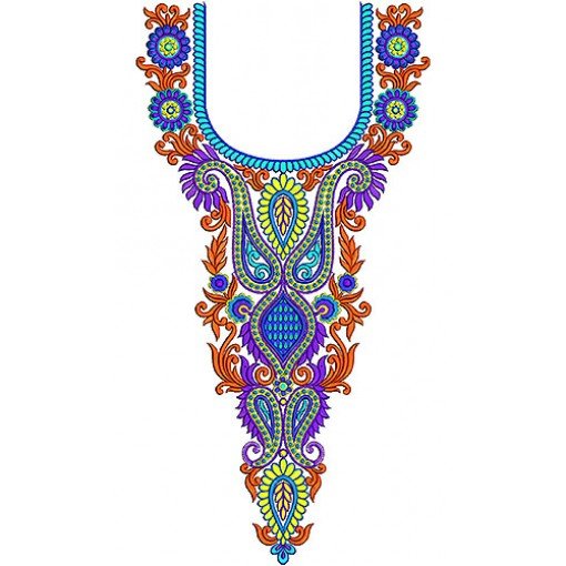 Anarkali Dress Long Neck Embroidery Design Anarkali Dress Long Neck Embroidery Design