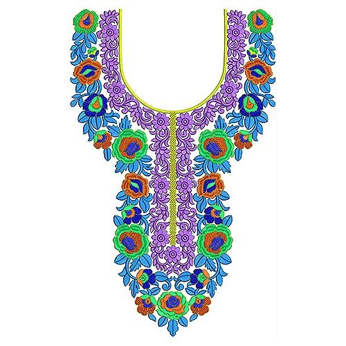New Arrival Latest Embroidery Neck Design