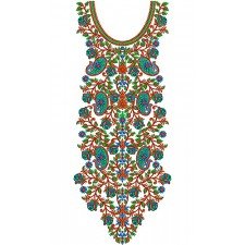 Brilliance Fabric Designer Neck Embroidery Design