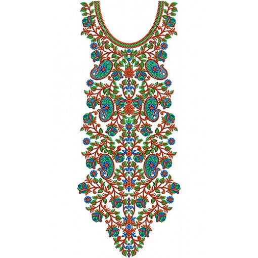 Brilliance Fabric Designer Neck Embroidery Design