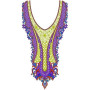 Algerian Jalabiya Dresses Long Neck Embroidery Design