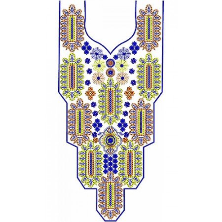 Asian Designer Tunic Embroidery Design