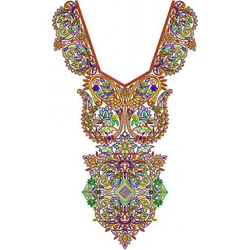 Vibrant Color Designer Clothing Embroidery Design Vibrant Color Designer Clothing Embroidery Design