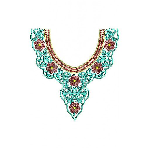Boho Chic Neck Yoke Gala Embroidery Design Boho Chic Neck Yoke Gala Embroidery Design