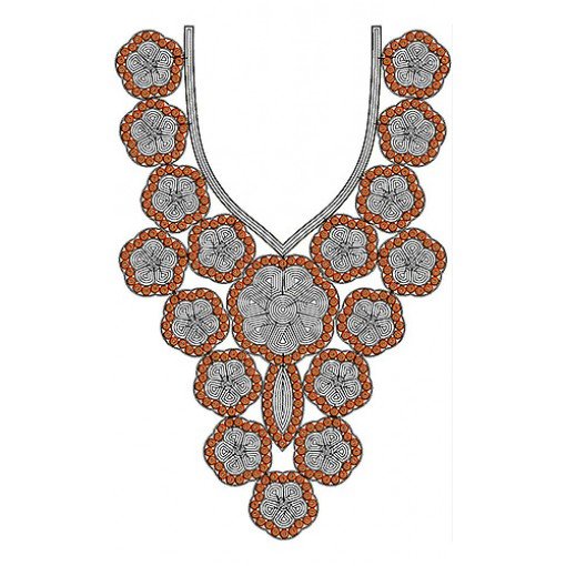 Cute & Unique Style Cording Neck Embroidery Design Cute & Unique Style Cording Neck Embroidery Design