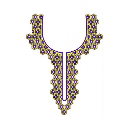 Tunisian Style Neck Embroidery Design DST 25936 Tunisian Style Neck Embroidery Design DST 25936