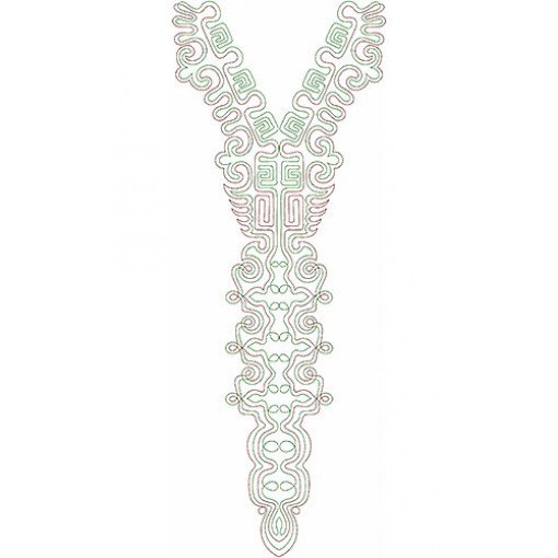 Tunisian Monastir Embroidery Neck Design Tunisian Monastir Embroidery Neck Design