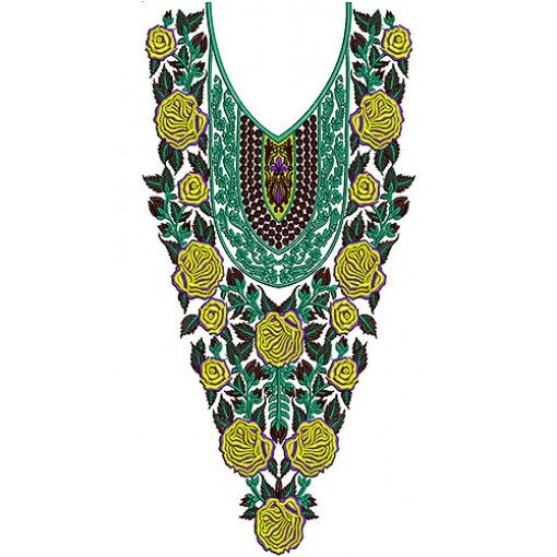 The Embroidery Designs | Neck Yoke Gala Design