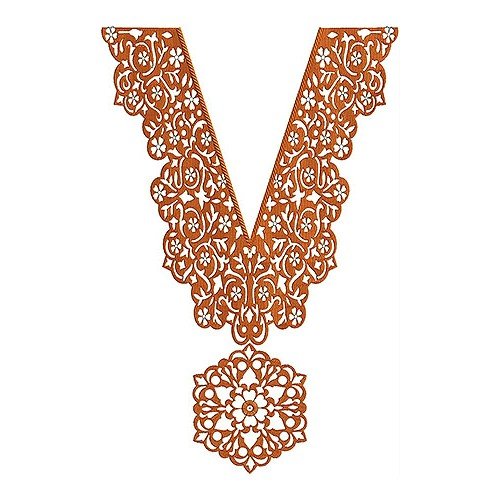 V-Neck Dress Embroidery Design