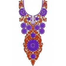 Round Neck Party Dress Embroidery Design Round Neck Party Dress Embroidery Design