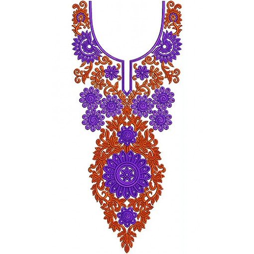 Round Neck Party Dress Embroidery Design Round Neck Party Dress Embroidery Design