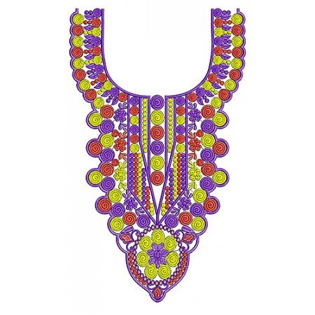 Awesome Stitching Style Dress Embroidery Design