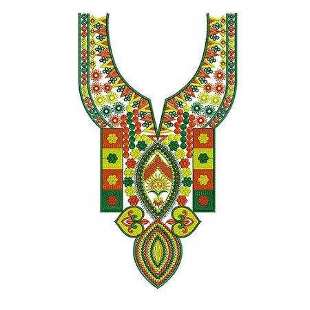 Kutchi Embroidery Work Neck Yoke Gala Design