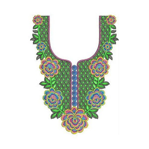 Nighty Neck Embroidery Designs 4527