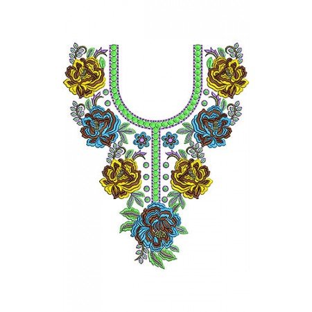 4762 Flower Girl Dresses Neck Embroidery Design