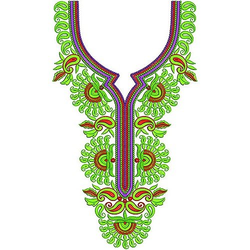 Evening Dress Fully Embroidery Neck Design