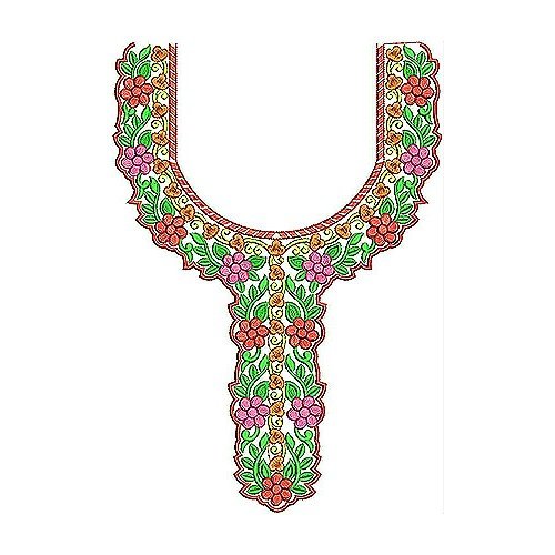Moroccan Kheleeji Yoke Embroidery Design
