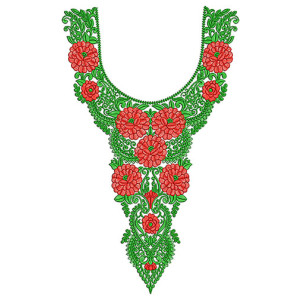 Viscose Georgette Multicolour Neck Design