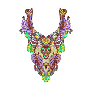 Loving You Bridal Embroidery Neck Design