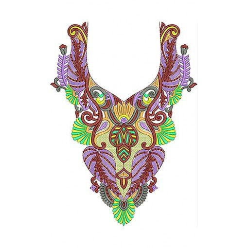 Loving You Bridal Embroidery Neck Design