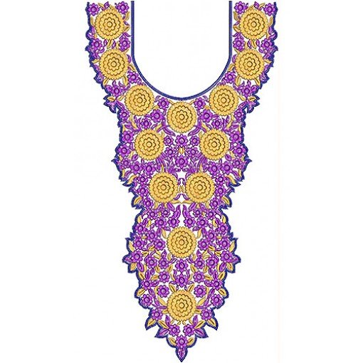 Wedding Dresses Long Neck Embroidery Design