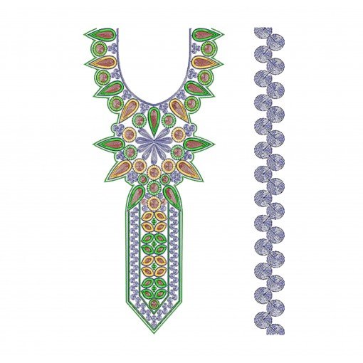 High Neck With Sleeve Embroidery Design High Neck With Sleeve Embroidery Design