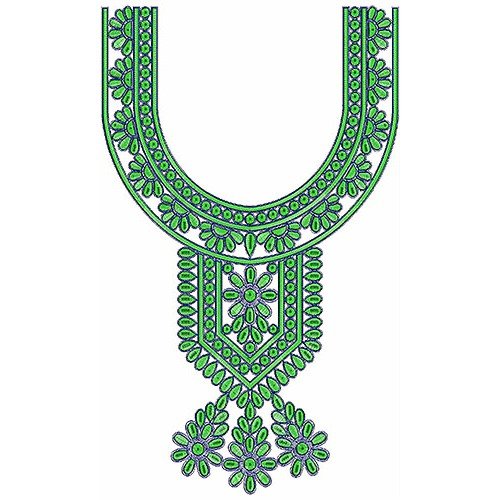 Pakistani Dress Neck Embroidery Design 2014