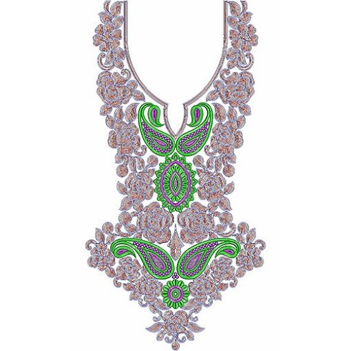 Latest Kashmiri Dress Embroidery Neck Design