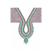 Latest Ladies Dress Sequins Neck Design