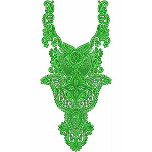 Pakistani Long Neck Embroidery Design